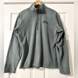 Patagonia Pullover Mens Medium Synchilla 1/4 Zip Lightweight Gray Sz Small